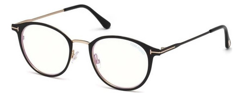Gafas De Sol Tom Ford Tf5528-b Hombre Negro Mate/oro Rosa