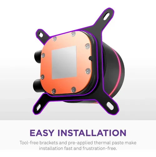 Water Cooler Nzxt Kraken Core 360 Rgb Com 3 Fans Preto Rl-kr