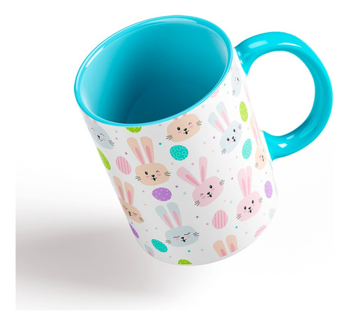 Tazón Taza Personalizada Conejito De Pascua Colores Vol2.