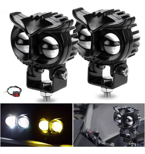 7000lm Luz Leds Faros Para Motos Luces Auxiliares Lupa Autos