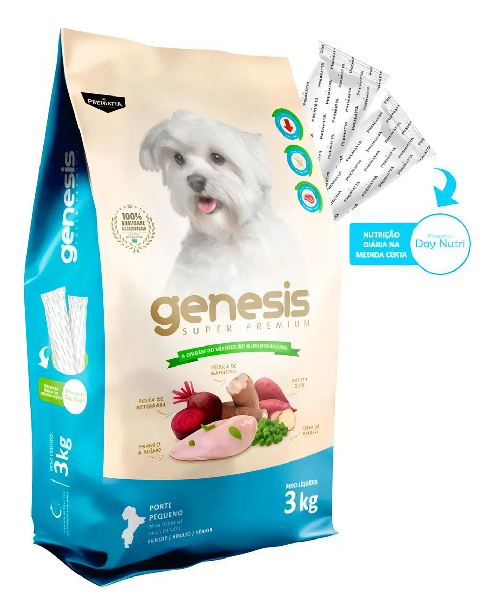 Ração Premiatta Cães Genesis Raças Pequenas - 3kg