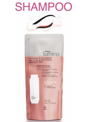Refil Shampoo Antiqueda E Crescimento Lumina 300ml