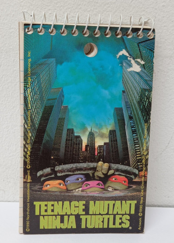 Libreta De Notas Tmnt 1990 Tortugas Ninja 80s 90s Memo Book