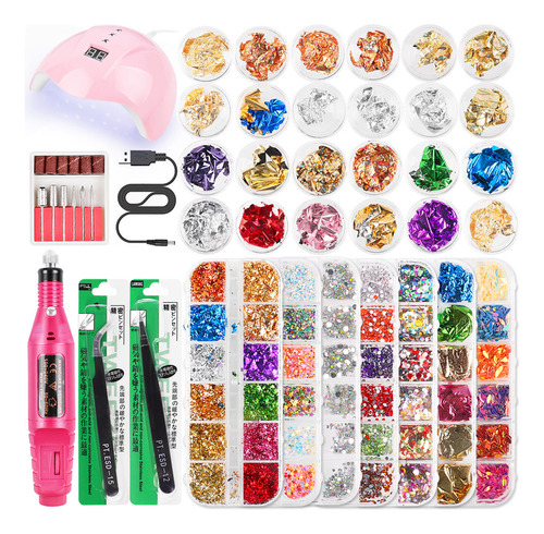 Juego De Herramientas Para Uñas Nail Drill Art, Máquina De U