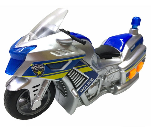 Moto Policia Luz Sonido Teamsterz Original New 14084 Bigshop