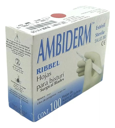 Hoja Para Bisturí #22 Acero Al Carbón C/100 Hojas Ambiderm®