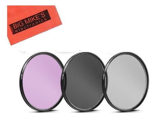 58 mm Revestimiento Multiple 3 repuesto Kit Filtro Uv Ed