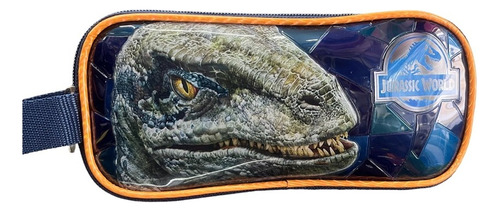 Lapicera Doble Cierre Ruz Jurassic World Blue 173707 Furia Color Azul