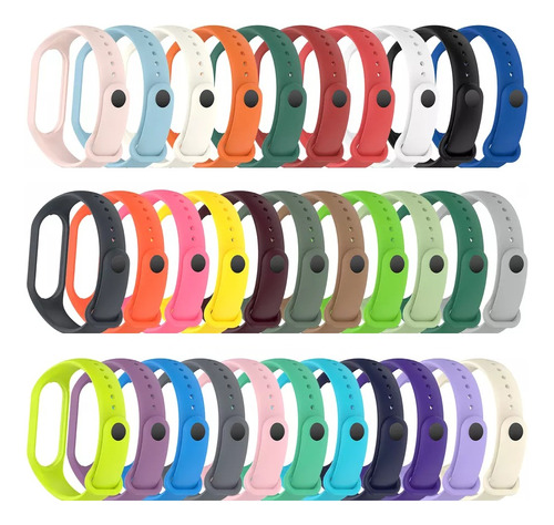 Imagen 1 de 6 de Combo 2 Correa Para Xiaomi Smart Band 3 4 5 6 Malla Pulsera