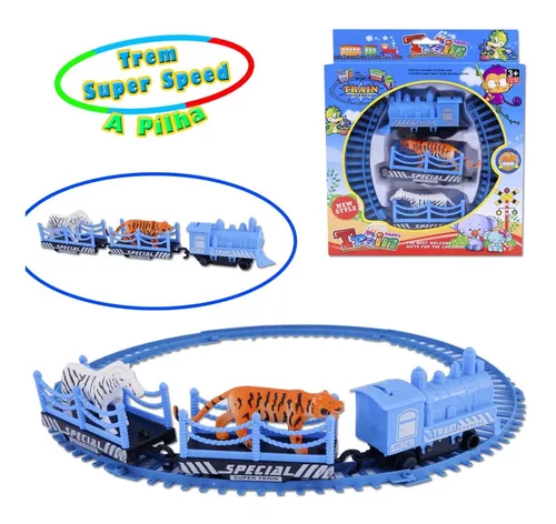 Trenzinho De Brinquedo Locomotiva Infantil Trem Elétrico