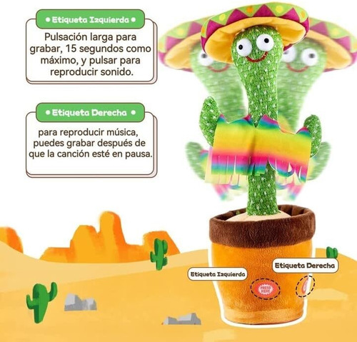 A@gift Shop Cactus Bailarin, Cactus Que Habla Y Repite Con