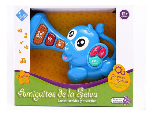 Piano Elefante Musical De Bebe Con Luz Y Sonido Duende Azul