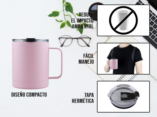 Termo 14oz De Acero Inoxidable Térmico Taza Para Café 414ml