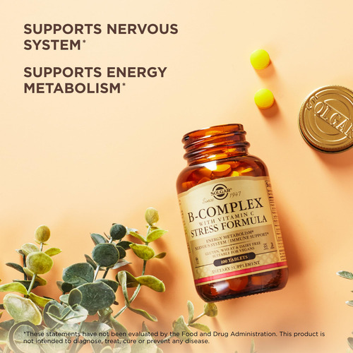 Solgar Complejo B Con Vitamina C 200 Tabletas