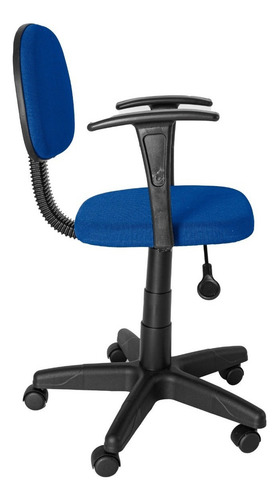 Cadeira Sec. Gir. Carenada C/ Braço Fixo T Reto J Serrano Cor Azul
