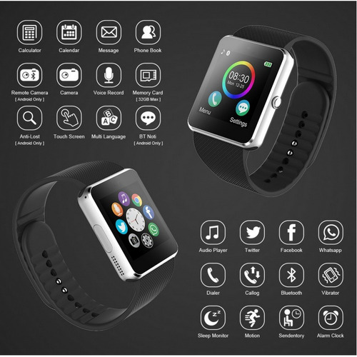 Relógio Social Sport Digital Android Bluetooth Chip Faz Liga