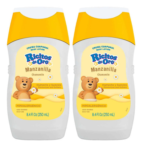 2 Crema Corporal Grisi Ricitos De Oro Manzanilla 250ml