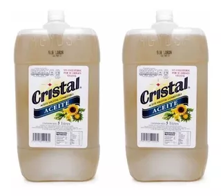 Caja Aceite Cristal Vegetal Con 2 Galones De 5 Lt C/u