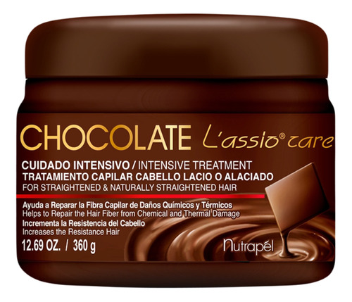 Nutrapel Tratamiento Lassio Chocolate 360 Gr - Paquete De 3
