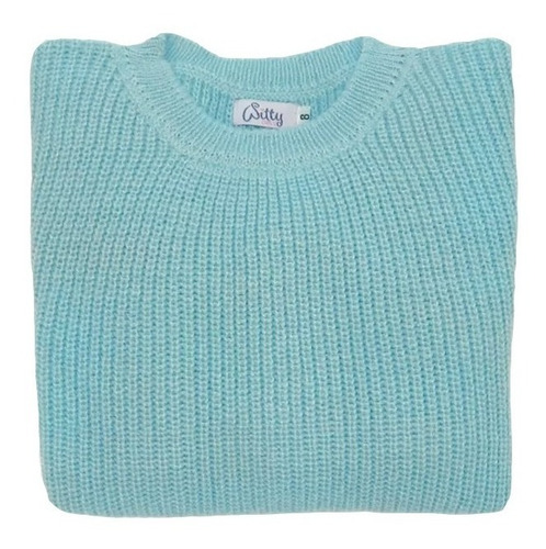 Imagen 2 de 4 de Witty Girls Sweater Witty Celeste Corazon Abrigo Ropa Nena
