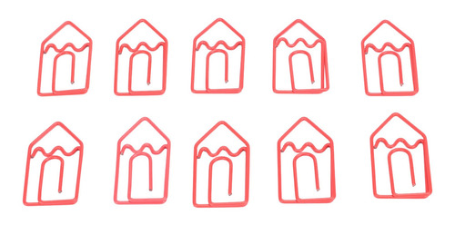 Clips De Papel Con Forma, 100 Unidades, Metal, Bonito Estilo