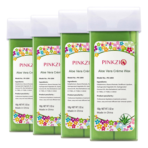 Pinkzio Cartucho De Cera Enrollable De Aloe, Cera Depilatori