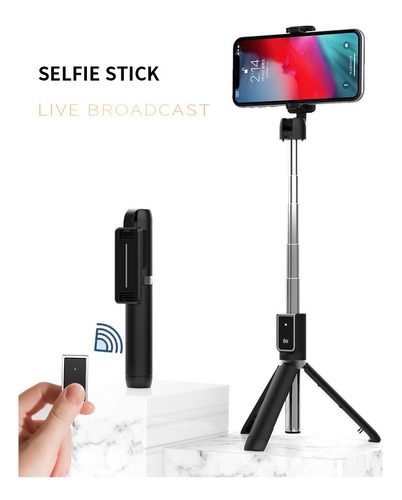 Imagen 2 de 3 de Palo Selfie Bluetooth Con Tripode Y Control Baston Celular