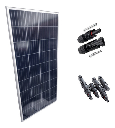 Placa Solar 150w + Conector Paralelo Mc4 Y