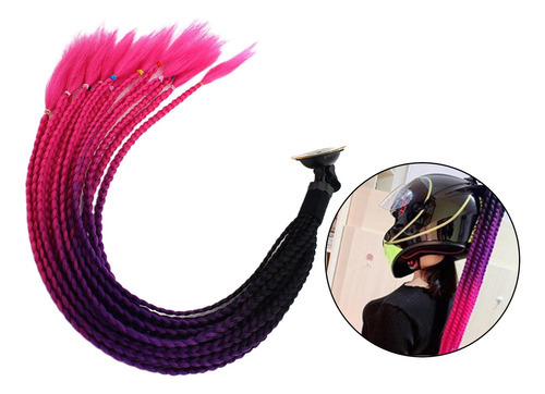2 Pcs 55cm Capacete De Cabelo Pigtail Gradient Rabo De
