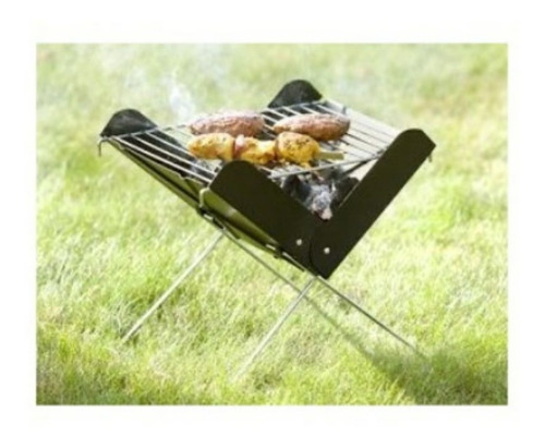 Imagen 3 de 7 de Kit Parrilla A Carbón Plegable Portatil Trasladable Asado