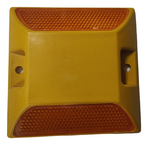Tacha Reflectiva Amarilla Para Señalización Vial Ojo De Gato Color Amarillo
