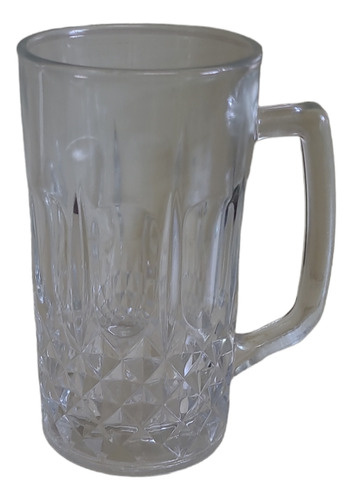 Caneco Em  Vidrão Lapidado Para Chopp E Cerveja - 650 Ml