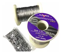 Comprar Líder De Acero Albatros 80lbs. X 100m. + 200 Tubitos