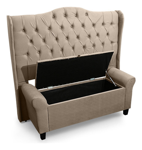 Conj Cabeceira Dubai-divã Paris Cama Casal 1.4 Várias Cores