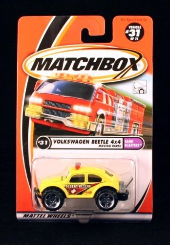 Matchbox Volkswagen Beetle 4x4 Yellow Sand Blasters Qhh63