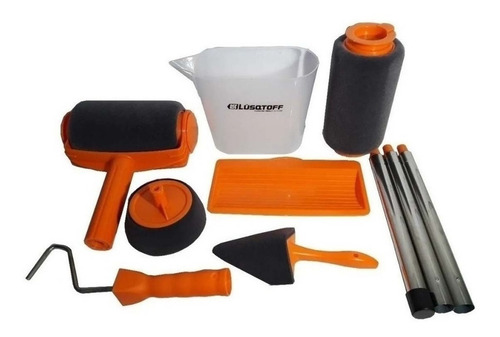 Imagen 2 de 10 de Kit Set Rodillos Recargables De Pintura Extensible Lqrod-20