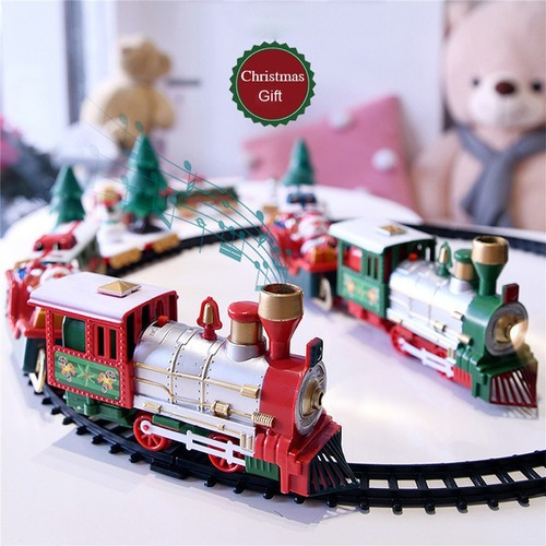 Tren Con Pista De Juguetes Navideña Con Luces Y Navidad Para