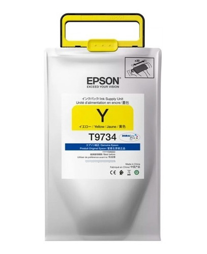 Bolsa De Tinta Epson Durabrite Pro T973420, Color Yellow.