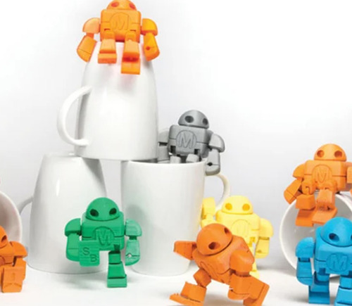 Set X6 Robotitos Articulados | Juguete - Llavero - Souvenir Robot 5000 Mix