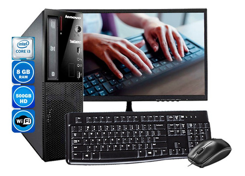 Computador Completo Lenovo Edge 73 I3 8gb Hd 500gb Wi-fi