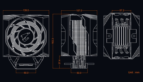 Imagen 8 de 10 de Cooler Cpu Gigabyte Aorus Rgb Dual Gp-atc800 Intel Amd