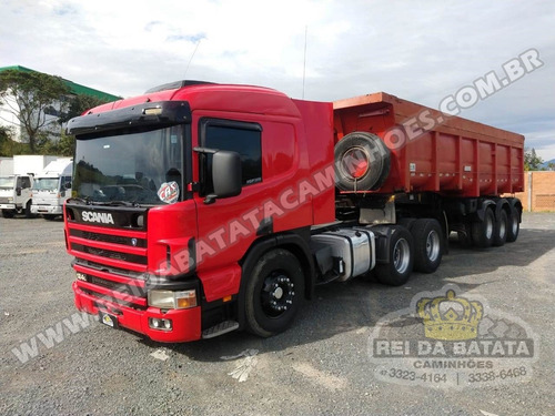 Scania P124 La 6x2 420cv + Reboque Librelato Caçamba 3 Eixos