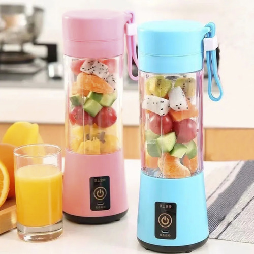 Mini Vaso Licuadora Procesadora Portatil Usb Recargable Rosa