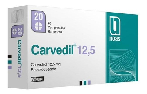 Carvedil 12.5 Mg  20 Comprimidos
