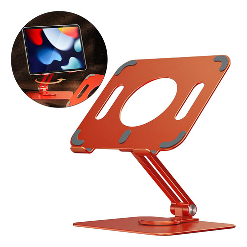 Soporte Plegable Para Tableta 360 ° Rotación Manos Naranja
