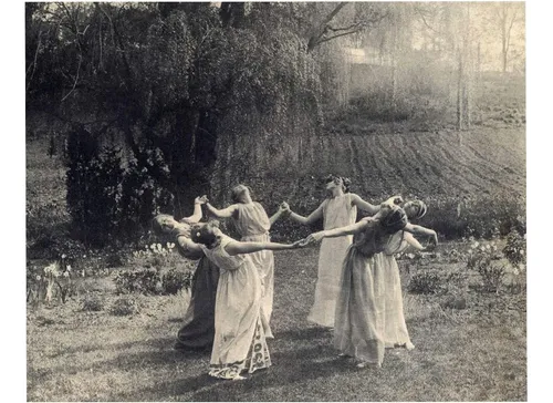 Decoración Gótica Para El Hogar Círculo De Brujas Bailando Y