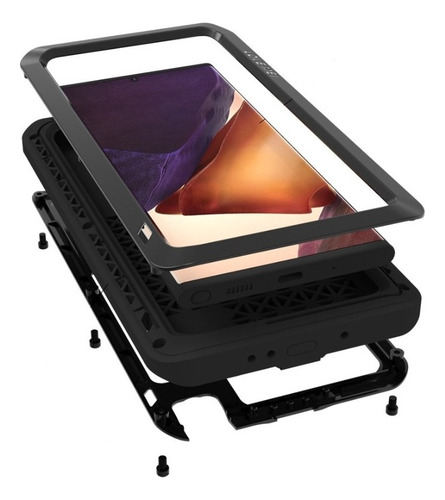Funda Armor Survivor Samsung Note 20 Note 20 Ultra Love Mei Color Negro