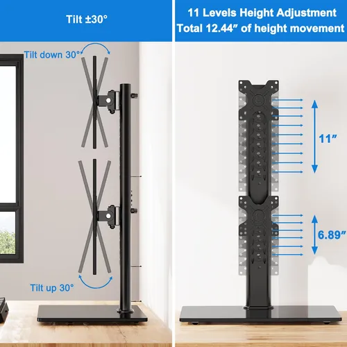Soporte Vertical Para Monitor Doble Hasta 32 Pulgadas