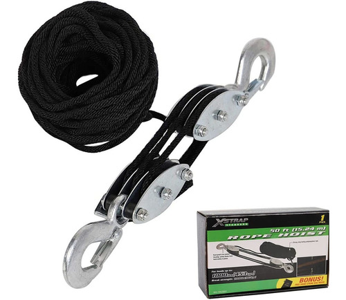 Xstrap - Polipasto Para Cuerda De 50 Pies  2 000 Libras De R