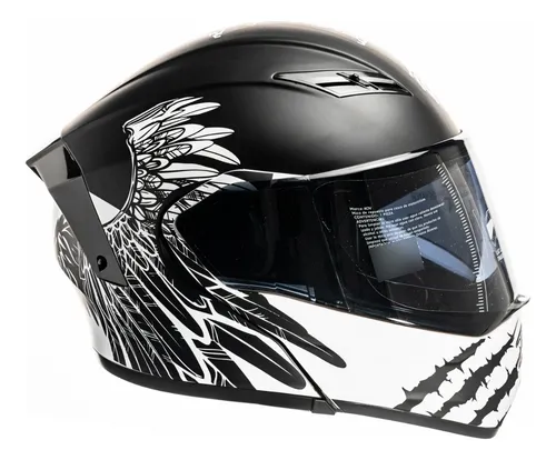 Casco negro y blanco sale